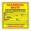 National Marker Co Hazardous Waste Paper Labels - For Specific Chemical Identification, 500/Roll HW10